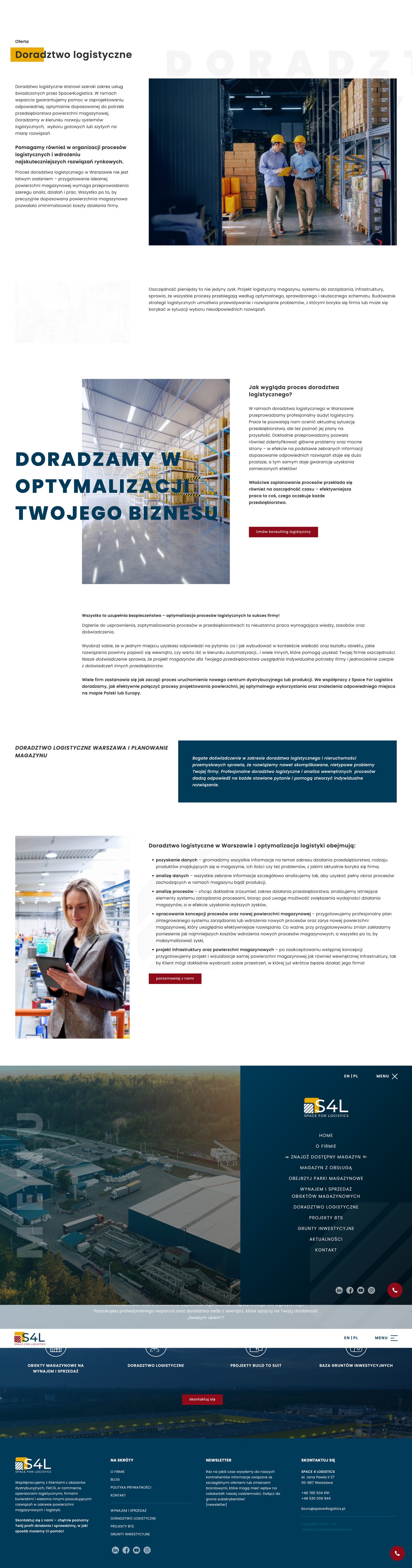 Logistics advisory service page
